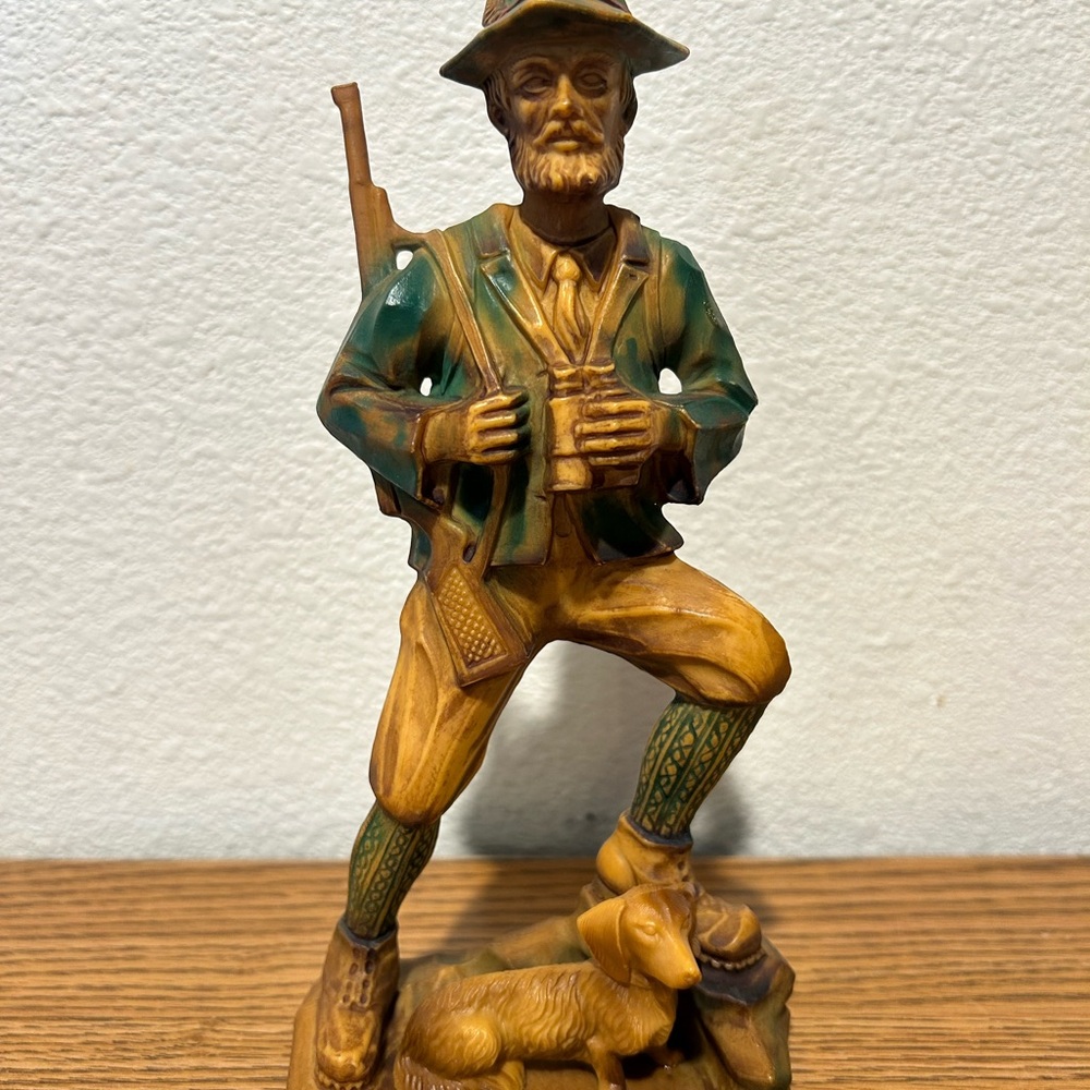 Rustic Hunter Figurine with Dog